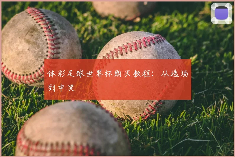 体彩足球世界杯购买教程：从选场到中奖